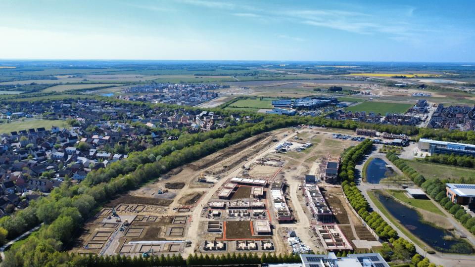 Drone shot of Cambium Square